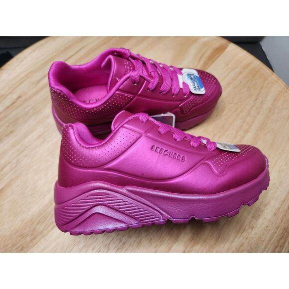 Skechers Street Uno Lite Jewel Mode Sneakers | Kids Size 11 Fuchsia - Picture 7 of 9